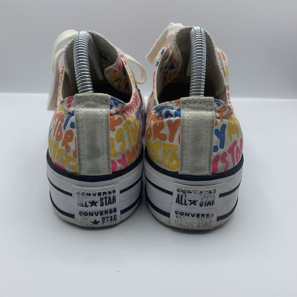 Converse Chuck Taylor My Story Shoes Womens Size 8 Platform Sneakers - Picture 2 of 8